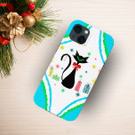 Christmas Retro Siamese Cat<br><div class="desc">This trendy retro Siamese cat in an hourglass shape is a delightful way to decorate your iPhone!</div>
