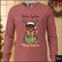 Christmas Rottweiler Reindeer Scarf Gift Graphic