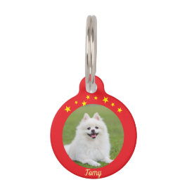 Christmas Round Pet Tag – Festive Holiday ID Tag