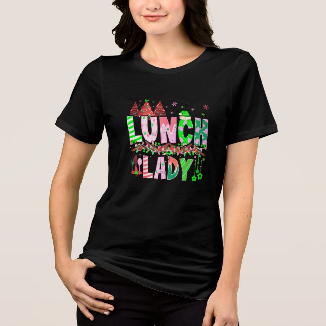 Christmas School Lunch Lady T-Shirt (Frente)