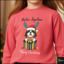 Christmas Shih Tzu Reindeer Scarf Gift