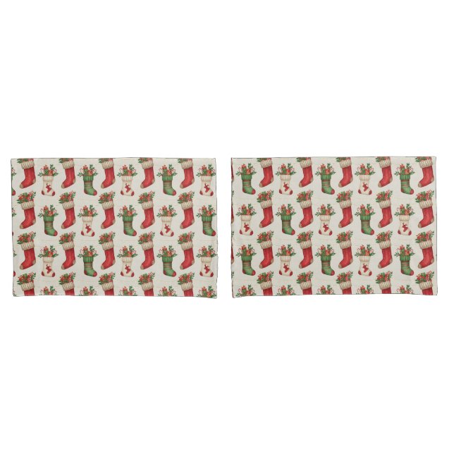 Christmas Stockings Seamless Pattern (Frente - conjunto)