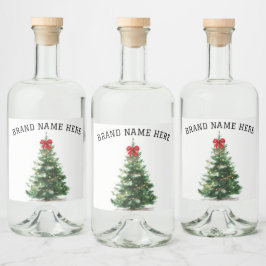 Christmas Tree Beverage Label Set – Brand Name