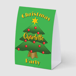 Christmas Tree Table Tent Paper Sign
