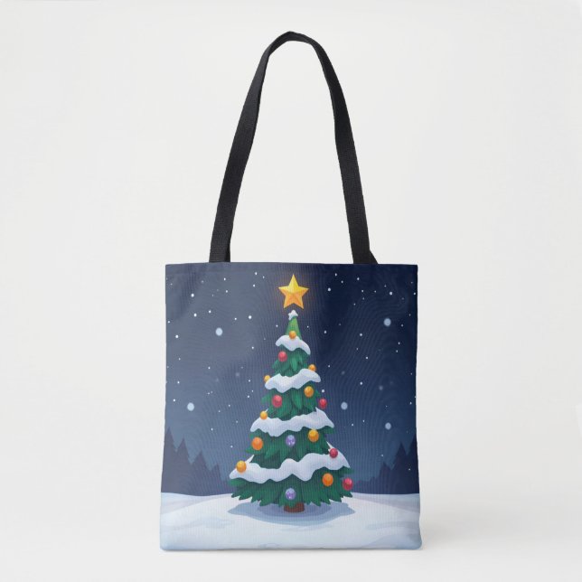 Christmas Tree with Snow Tote (Frente)