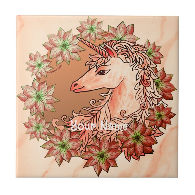 Christmas Unicorn tile (Frente)