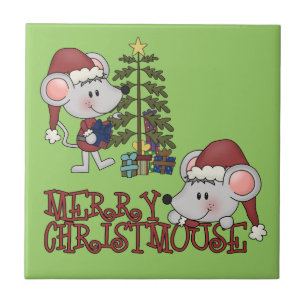 Christmouse alegre com árvore
