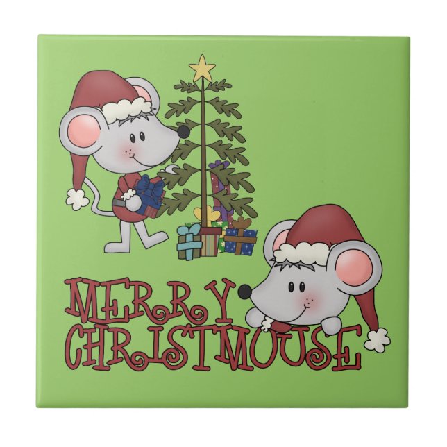 Christmouse alegre com árvore (Frente)