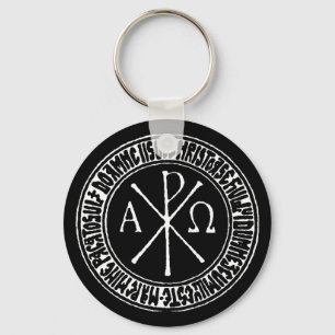 Christogram com oração de Jesus no chaveiro rome