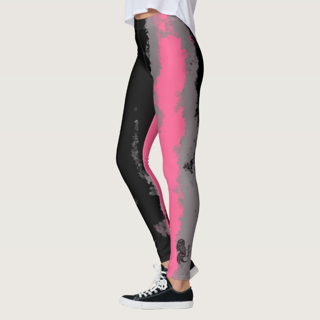 Christy Leigh Pink e Black Leggings (Esquerda)