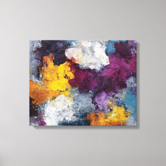 Chromatic Streak Abstract Canvas Wall Art