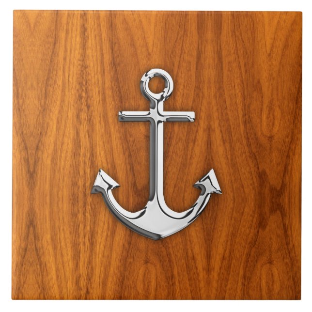 Chrome Anchor no estilo Teak Veneza (Frente)