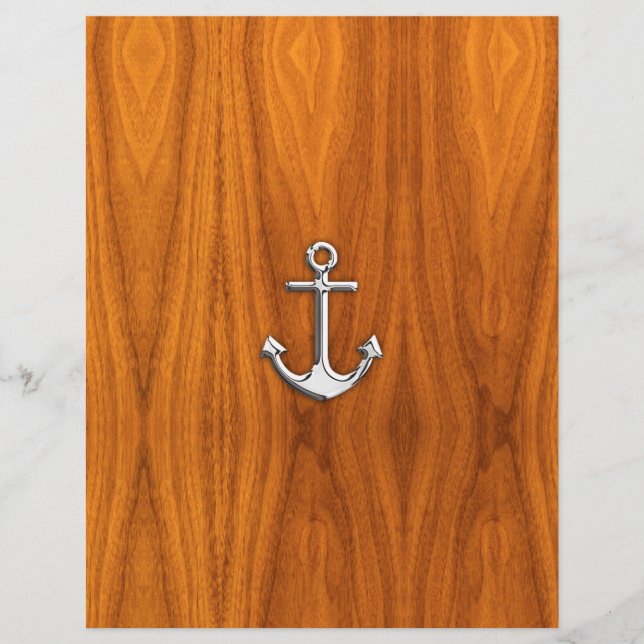 Chrome Like Anchor em Teak Veneers (Frente)