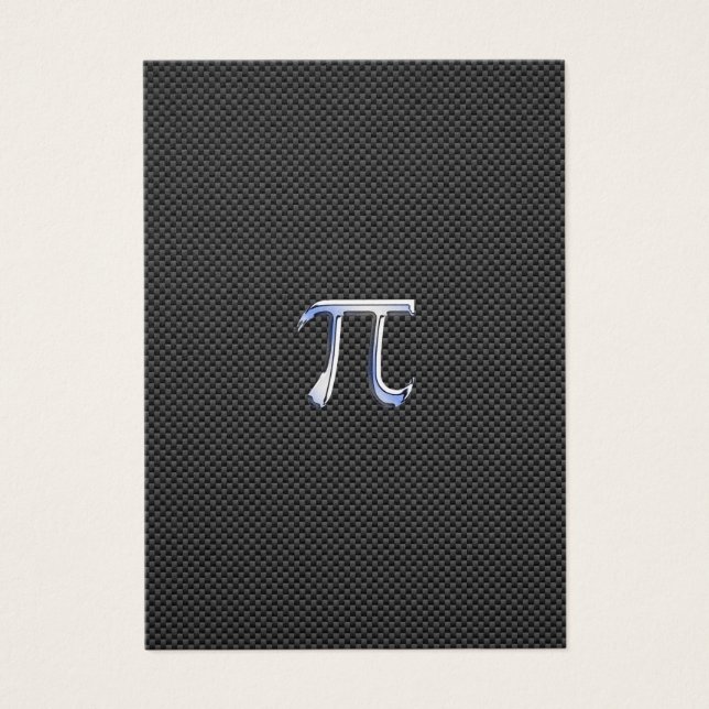Chrome Like Pi Symbol on Carbon Fiber Print (Frente)