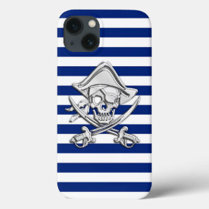 Chrome Like Pirate on Nautical Stripes Decor