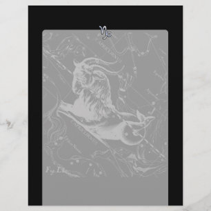 Chrome Style Capricórnio Sinal Zodiac em Hevelius