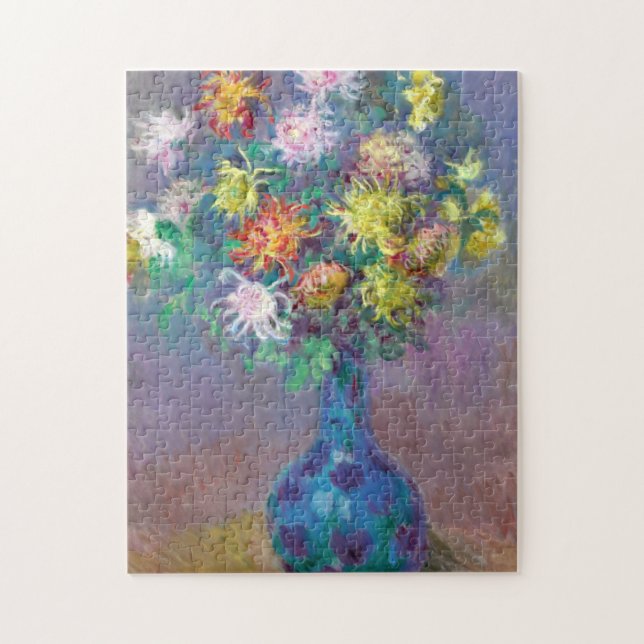 Chrysanthemums por Claude Monet Quebra-cabeça (Vertical)