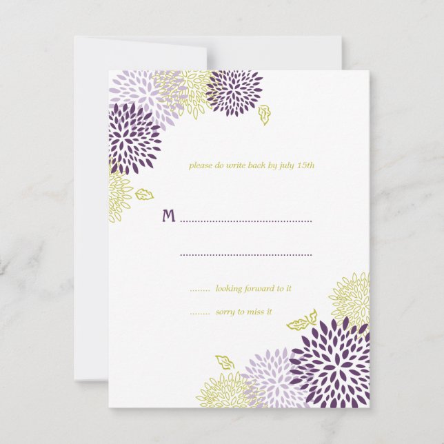 Chrysanthemums Wedding RSVP (Frente)