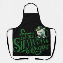 Chubby Boo Gangsta Apron "Shenanigans start"