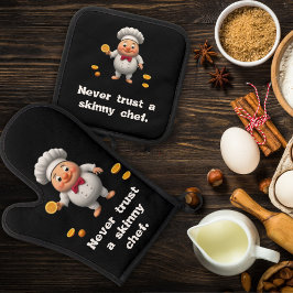 Chubby Chef Kitchen Set - Pôster e Oven Mitt