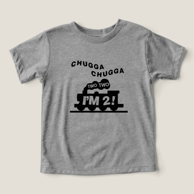Chugga Chugga Choo Dois t-shirt de aniversário (Design frontal)