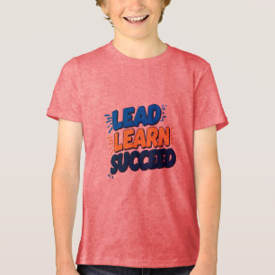"Chumbo, Aprenda, Bem-Sucedido: Camisa-T Motivacio