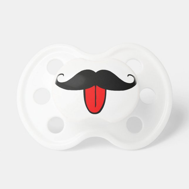 Chupeta Bigode engraçado (Frente)