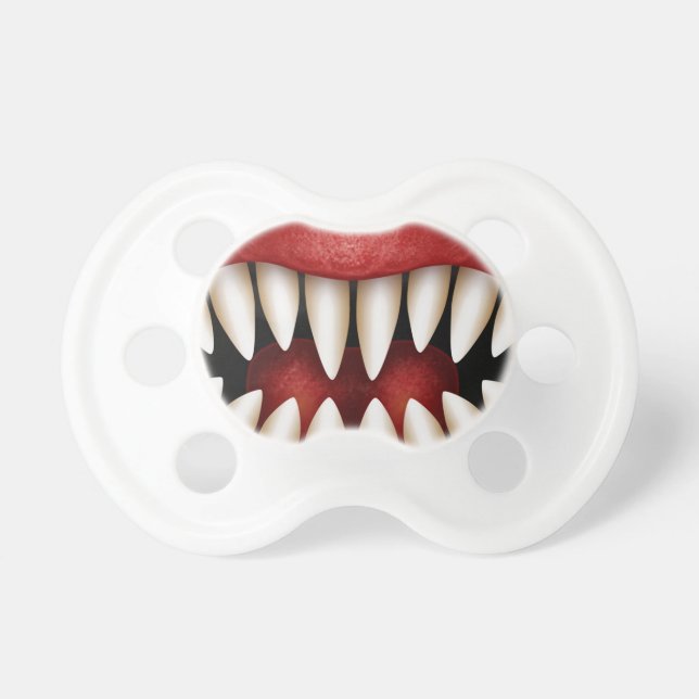 Chupeta Boca do monstro - Pacifier do bebê do Dia das (Frente)