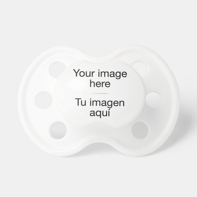 Chupeta Chupe de bebé con plantilla en blanco y tu foto (Frente)