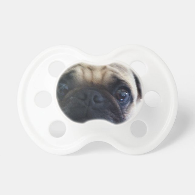 Chupeta Pacifier unisex da cara do Pug (Frente)