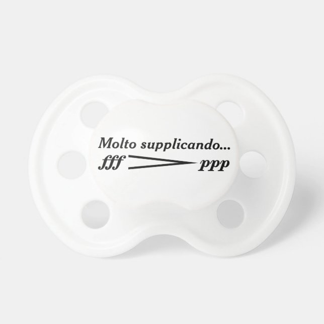 Chupeta Supplicando do molto do engodo do Decrescendo (Frente)