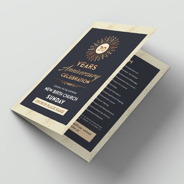 Church Anniversary Brochure Template (Criador carregado)