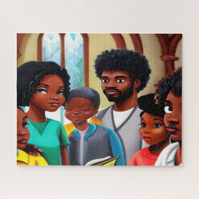 Church Folks Christian Art Quebra-cabeça (Horizontal)