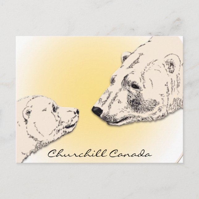 Churchill Canadá Cartão-postal Cartões de Arte Pol (Frente)