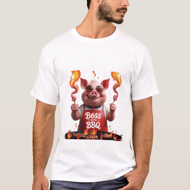 CHURRASCO Boss - Camisa Engraçada Engraçada Por Pa (Frente)