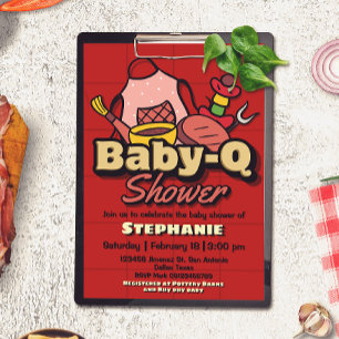Churrasco de Baby Shower - Convite de Churrasco BB
