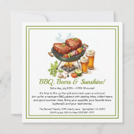 Churrasco de Verão e Convite de festas de cerveja
