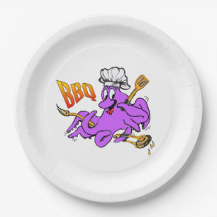 CHURRASCO Octopus Cust. pratos de papel