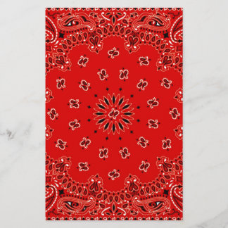 CHURRASCO Red Paisley Western Bandana Scarf Impres