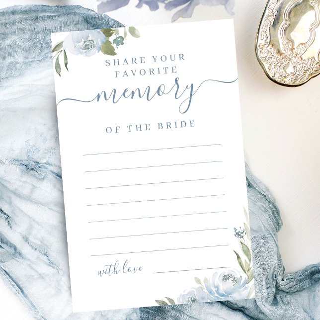 Chuva azul floral compartilhe um bridal shower de  (Dusty blue floral share a memory bridal shower)