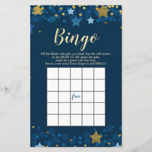 Chuva de Amor Chá de Bebê Dourado Brilho Bingo Jog