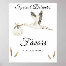 Chuva de bebê cegonha - Favors Poster