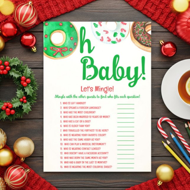 Chuva de Bebê com Donut de Natal, Jogo Let's Mingl (Criador carregado)