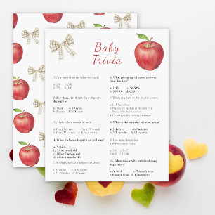 chuva de bebê da maçã Baby Trivia Jogo de Chuva