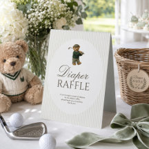 Chuva de Bebê de Golfe do Urso Teddy Elegante Novo