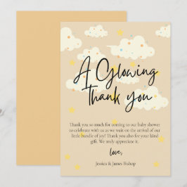 Chuva de Bênçãos Baby Shower Cartão de agradecimen
