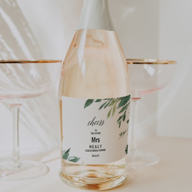 Chuva de Bençãos Botânica Folhagem Moderna Noiva (Criador carregado)