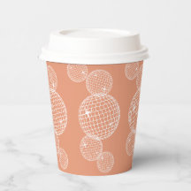 Chuva de Bolas de Discoteca Retro Laranja Anos 70