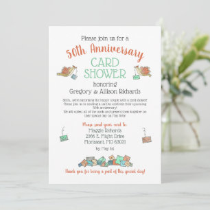 Chuva de Cartões de Pássaros de Aniversário de 50
