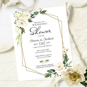 Chuva de Casamento Geométrico Floral Orçamento Con